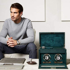 Wolf Watch Winders WOLF British Racing Green Double Watch Winder