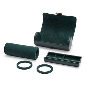 Wolf Watch Roll WOLF British Racing Green Triple Watch Roll