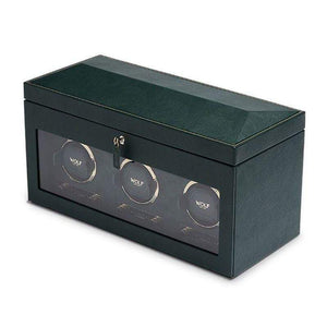 Wolf Watch Winders WOLF British Racing Green Triple Watch Winder