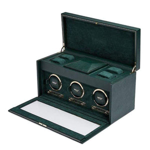 Wolf Watch Winders WOLF British Racing Green Triple Watch Winder