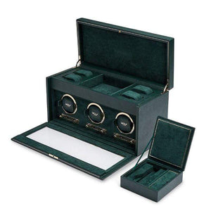 Wolf Watch Winders WOLF British Racing Green Triple Watch Winder