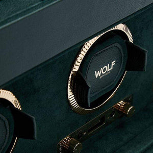 Wolf Watch Winders WOLF British Racing Green Triple Watch Winder