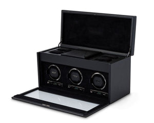 WOLF Watch Winders WOLF British Racing Triple Watch Winder with Storage