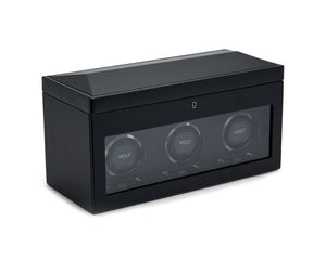 WOLF Watch Winders WOLF British Racing Triple Watch Winder with Storage