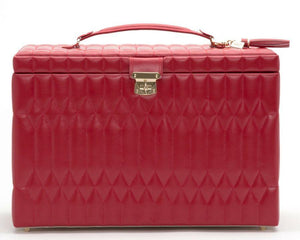 Wolf Jewelry Portfolio Red WOLF Caroline Extra Large Jewelry Case