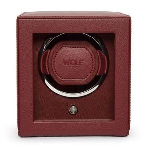 Wolf Watch Winder Bordeaux WOLF Cub Winder with Cover
