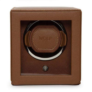Wolf Watch Winder Cognac WOLF Cub Winder with Cover