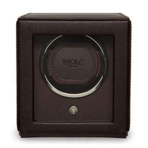 Wolf Watch Winder Brown WOLF Cub Winder with Cover