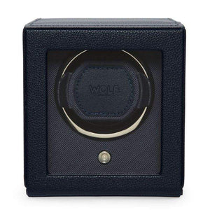Wolf Watch Winder Navy WOLF Cub Winder with Cover