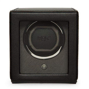 Wolf Watch Winder Black WOLF Cub Winder with Cover