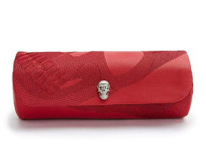 Wolf Watch Roll Red WOLF Memento Mori Triple Watch Roll