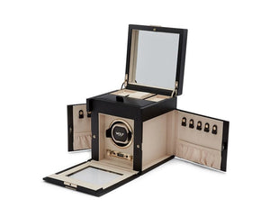WOLF Watch Winders WOLF Palermo Single Watch Winder With Jewelry Storage