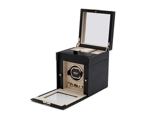 WOLF Watch Winders WOLF Palermo Single Watch Winder With Jewelry Storage