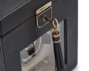 WOLF Watch Winders WOLF Palermo Single Watch Winder With Jewelry Storage