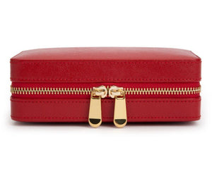 Wolf Jewelry Roll Red WOLF Palermo Zip Case
