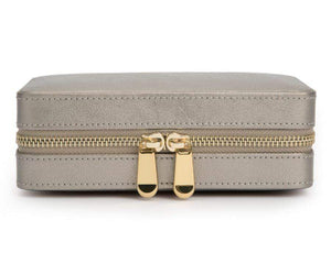 Wolf Jewelry Roll Pewter WOLF Palermo Zip Case
