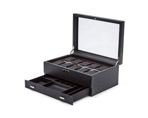 Wolf Watch Box WOLF Roadster 10 Piece Watch Box with Drawer