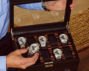Wolf Watch Box WOLF Roadster 10 Piece Watch Box with Drawer