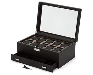 Wolf Watch Box WOLF Roadster 10 Piece Watch Box with Drawer