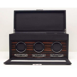 Wolf Watch Winders Wolf ROADSTER Triple Winder with Storage