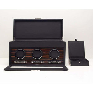Wolf Watch Winders Wolf ROADSTER Triple Winder with Storage