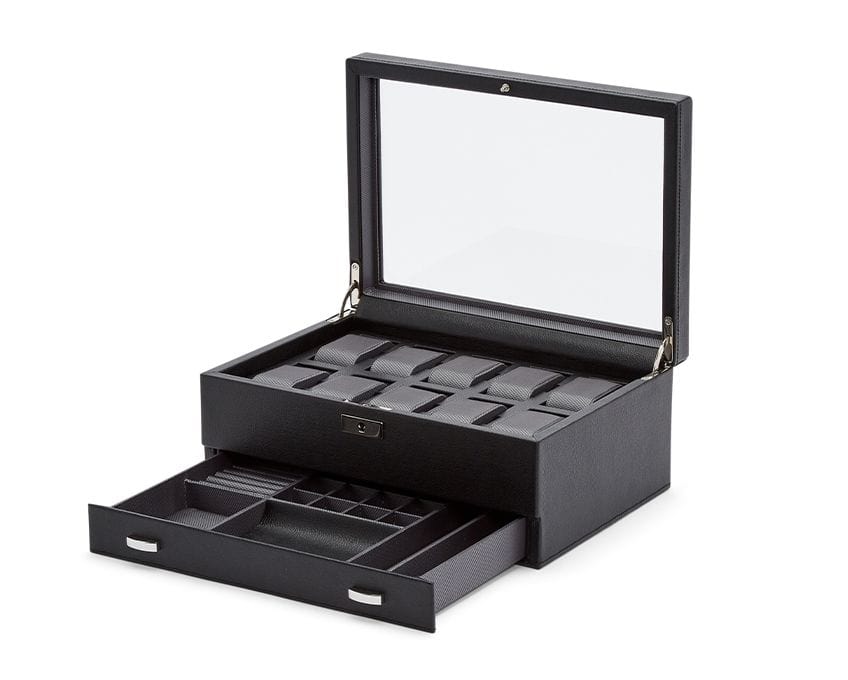 Wolf Watch Box WOLF Viceroy 10 Piece Watch Box with Drawer